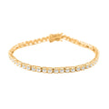 Diamond Bracelet , Diamond Tennis Bracelet , Tennis Bracelet , 14K Yellow Gold Over Sterling Silver Bracelet (7.50 In) 0.50 ctw - Sticky add to cart bar