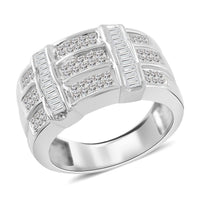 14K White Gold Diamond (G-H, I1) Ring (Size 10.0) (7.60 g) (Del. in 10-15 Days) 1.00 ctw