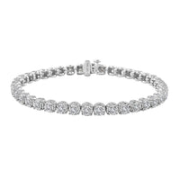 14K White Gold Diamond H-I SI Bracelet (7.25 In) 13.2 Grams 4.00 ctw