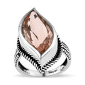 Artisan Crafted Morganique Quartz (Triplet) Solitaire Ring in Sterling Silver 8.00 ctw - Sticky add to cart bar