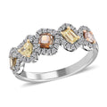 Modani 18K White Gold Multi Color Diamond (SI) Ring (Del. in 10-15 Days) 1.00 ctw - Sticky add to cart bar