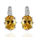 Premium Brazilian Heliodor and White Zircon Dangle Earrings in Platinum Over Sterling Silver 2.25 ctw - Sticky add to cart bar