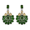 Chrome Diopside and White Zircon Earrings in Vermeil Yellow Gold and Platinum Over Sterling Silver 6.25 ctw - Sticky add to cart bar