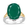 Karis Verde Onyx Solitaire Ring in 18K YG Plated and Platinum Bond 7.50 ctw - Sticky add to cart bar
