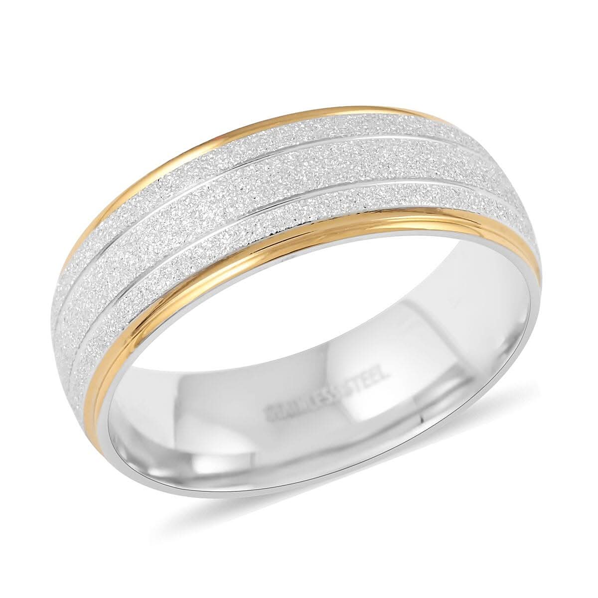 Men's Ring in ION Plated YG Stainless Steel (Size 9)