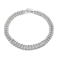 Simulated Diamond Bracelet in Silvertone (7.00 In) 4.75 ctw - Sticky add to cart bar