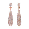 Natural Pink Diamond Dangle Earrings in Vermeil Rose Gold Over Sterling Silver 0.50 ctw - Sticky add to cart bar