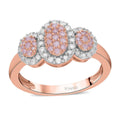 Natural Pink and White Diamond I3 Ring in Vermeil Rose Gold Over Sterling Silver 0.50 ctw - Sticky add to cart bar