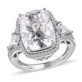 Moissanite Ring in Platinum Over Sterling Silver 7.60 ctw - Sticky add to cart bar
