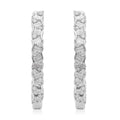 Diamond Hoop Earrings in Platinum Over Sterling Silver 0.50 ctw - Sticky add to cart bar