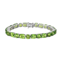 Chartreuse Quartz (Triplet) Tennis Bracelet in Platinum Over Sterling Silver (8.00 In) 46.15 ctw