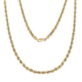10K Yellow Gold 4mm Rope Necklace 22 Inches 9.9 Grams - Sticky add to cart bar
