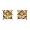 Luxoro 10K Yellow Gold Four Petal Floral Stud Earrings 1 Grams - Sticky add to cart bar