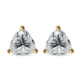 Luxoro 10K Yellow Gold Moissanite Solitaire Stud Earrings 1.60 ctw - Sticky add to cart bar