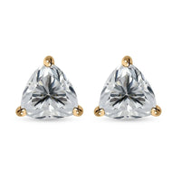 Luxoro 10K Yellow Gold Moissanite Solitaire Stud Earrings 1.60 ctw