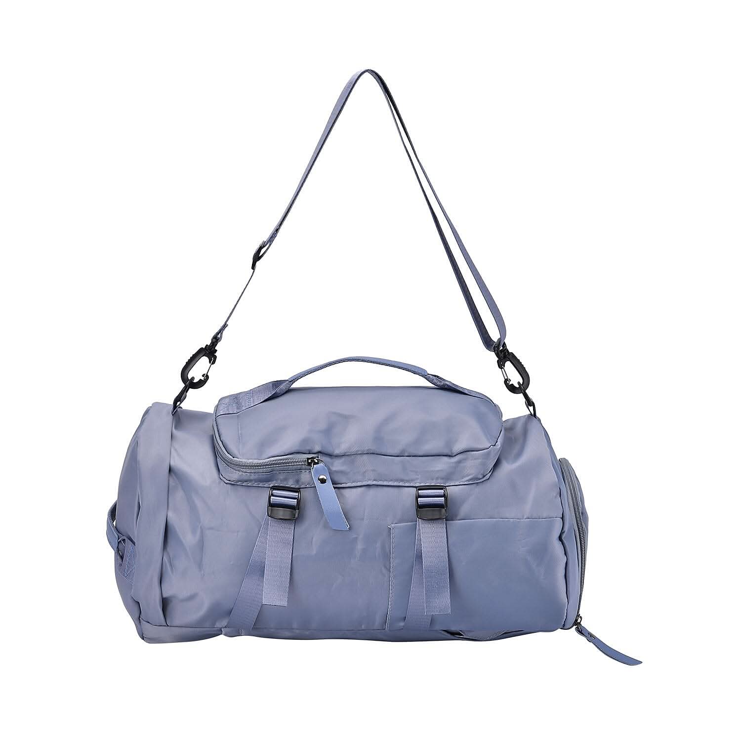 Blue Polyester Travel Bag with Detachable Shoulder Strap 47 Inches