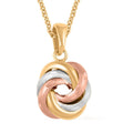 Vicenza Italian Love knot 14K Tri Color Gold Necklace 18 Inches 3.9 Grams - Sticky add to cart bar