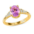 Certified & Appraised Iliana 18K Yellow Gold AAAA Patroke Kunzite and G-H SI Diamond Ring 2.65 ctw - Sticky add to cart bar