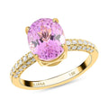 Iliana 18K Yellow Gold AAAA Patroke Kunzite and G-H SI Diamond Ring (Del. 15-20 Days) 3.75 ctw - Sticky add to cart bar
