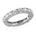 White Zircon Eternity Band Ring in Stainless Steel 3.65 ctw - Sticky add to cart bar
