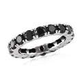 Thai Black Spinel Eternity Band Ring in Stainless Steel (Size 5.0) 2.70 ctw - Sticky add to cart bar