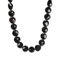 Black Agate and Thai Black Spinel Necklace 18 Inches in Sterling Silver 256.20 ctw - Sticky add to cart bar
