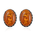 Green Amber Earrings in Sterling Silver - Sticky add to cart bar