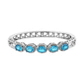 Emeraldine Quartz (Triplet) Bangle Bracelet in Stainless Steel (6.50 In) 8.00 ctw - Sticky add to cart bar