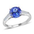 Certified Rhapsody 950 Platinum AAAA Tanzanite and E-F VS Diamond Ring 5.25 Grams 3.25 ctw (Del. in 10-15 Days) - Sticky add to cart bar