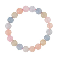 Multi Beryl Beaded Stretch Bracelet 125.00 ctw