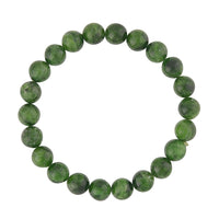 Chrome Diopside Beaded Stretch Bracelet 125.00 ctw