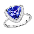 Rhapsody 950 Platinum AAAA Tanzanite, Diamond (E-F, VS2) Halo Ring (4.50 g) 3.25 ctw - Sticky add to cart bar
