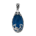 Bali Legacy Caribbean Quartz (Triplet) Peacock Pendant in Sterling Silver 25.90 ctw - Sticky add to cart bar
