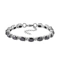 Thai Black Spinel Bracelet in Stainless Steel (6.50 In) 15.25 ctw - Sticky add to cart bar