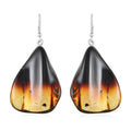 Baltic Amber Wave Design Earrings in Sterling Silver - Sticky add to cart bar