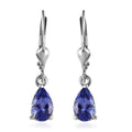 Premium Tanzanite Lever Back Earrings in Platinum Over Sterling Silver 1.75 ctw - Sticky add to cart bar