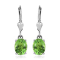 Chartreuse Quartz (Triplet) Earrings in Platinum Over Sterling Silver 2.85 ctw - Sticky add to cart bar