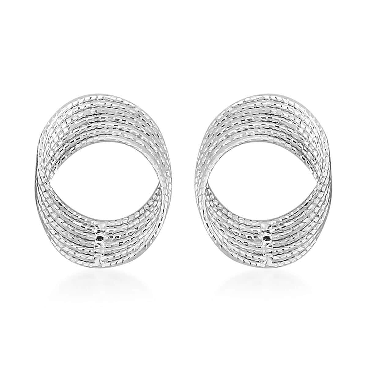 950 Platinum Wide Earrings 2.70 Grams