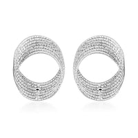 950 Platinum Wide Earrings 2.70 Grams