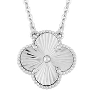 Rhapsody 950 Platinum Clover Necklace 18 Inches with 8mm Lobster Lock 7.25 Grams