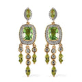 Chartreuse Quartz (Triplet) and Multi Gemstone Dangling Earrings in Vermeil Yellow Gold Over Sterling Silver 6.40 ctw - Sticky add to cart bar