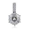 Luxoro 10K White Gold 120 Facet Moissanite Pendant 2.25 ctw - Sticky add to cart bar