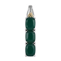 Karis Verde Onyx 6.35 ctw 3 Stone Pendant in 18K YG Plated and Platinum Bond - Sticky add to cart bar