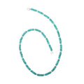 Green Turquoise Beaded Necklace 18 Inches in Sterling Silver 80.00 ctw - Sticky add to cart bar