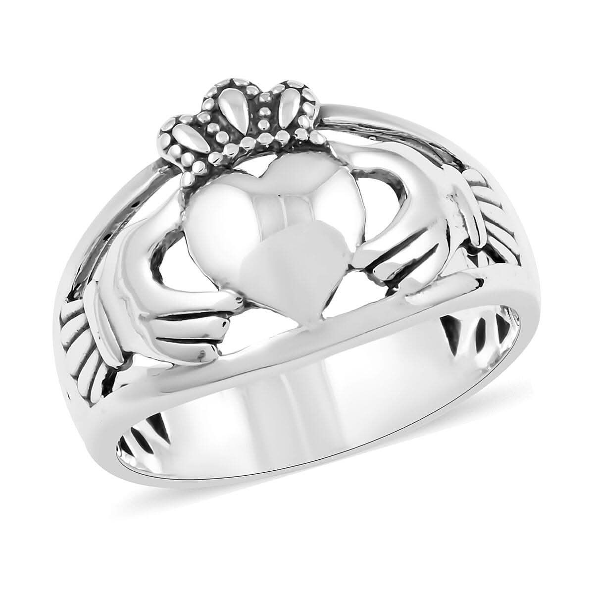 Bali Legacy Sterling Silver Claddagh Ring 6 Grams