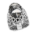 Artisan Crafted White Buffalo Ring in Sterling Silver (Size 10.0) 13.90 ctw - Sticky add to cart bar