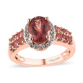 Red Apatite and Multi Gemstone Ring in Vermeil Rose Gold Over Sterling Silver 1.85 ctw - Sticky add to cart bar
