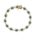 Ouro Fino Rubellite, Moissanite Bracelet in Platinum Over Sterling Silver (6.50 In) 6.25 ctw - Sticky add to cart bar