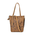 Khaki Genuine Leather Crossbody Bag (10"x3"x14") with 47 Inch Shoulder Strap - Sticky add to cart bar