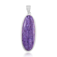 Charoite Pendant in Sterling Silver 50.50 ctw